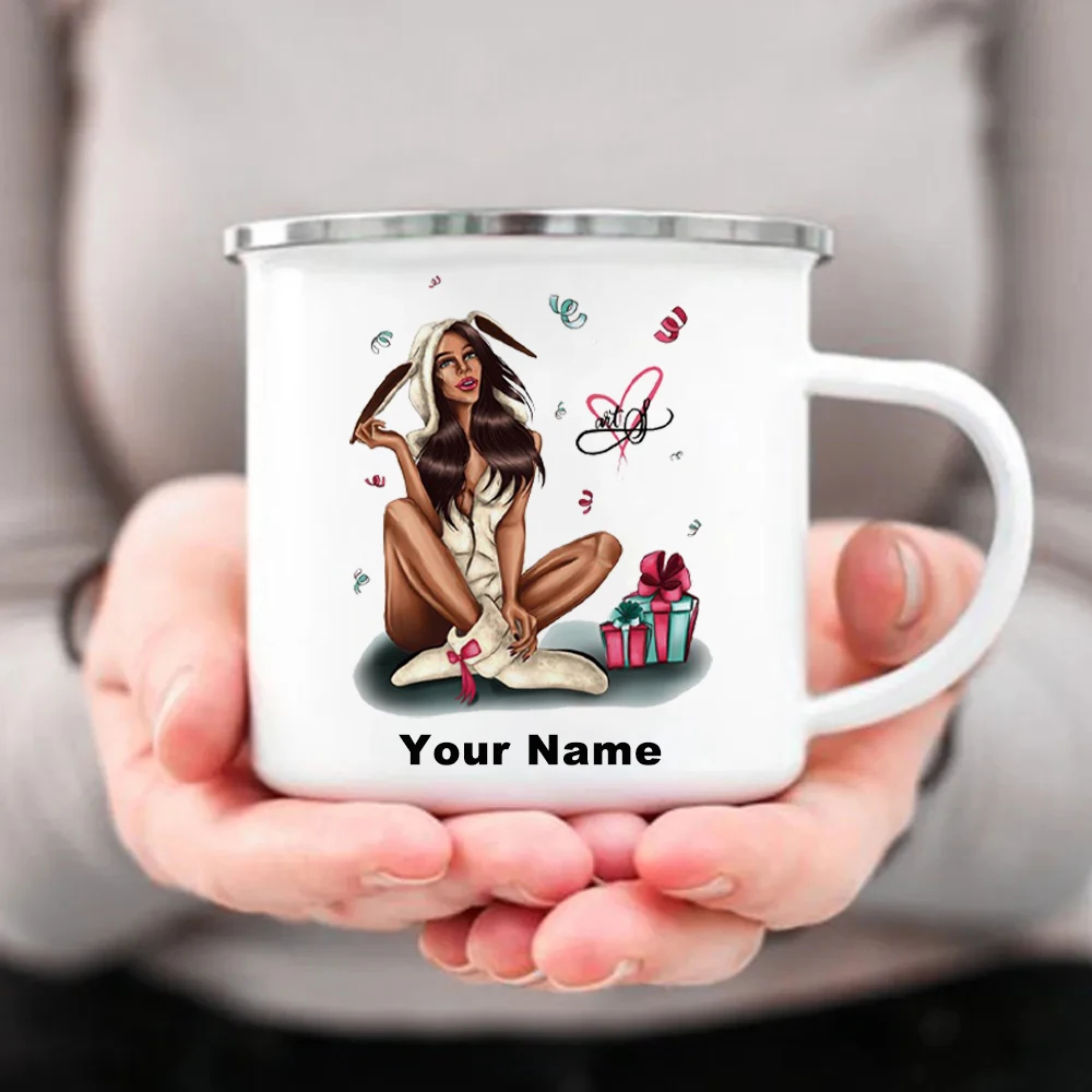 Coffee Tea Name - แก้วมักเคลือบพร้อมชื่อของคุณบนมันแก้วโลหะพิมพ์ลายสำหรับเป็นของขวัญแก้วกาแฟถ้วยชาไม่เหมือนใคร