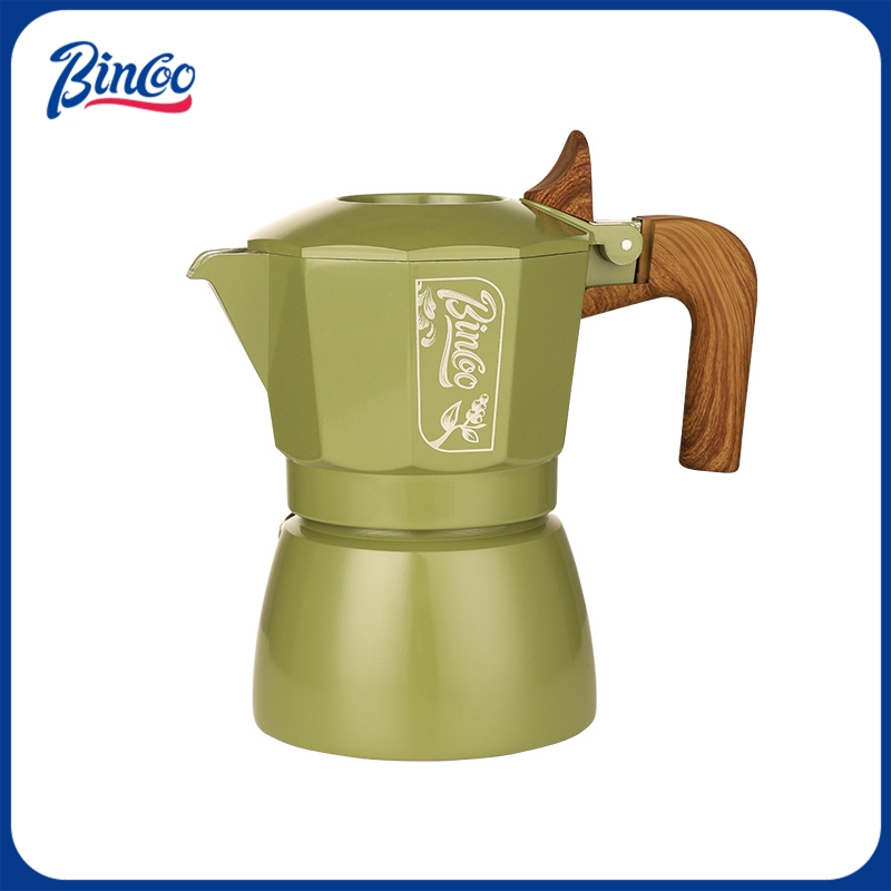 Moka Pot Stove - ชุดหม้อต้มกาแฟมอคค่าพ็อต Bincoo พรีเมียม 6 สีให้เลือก ระบบวาล์วคู่