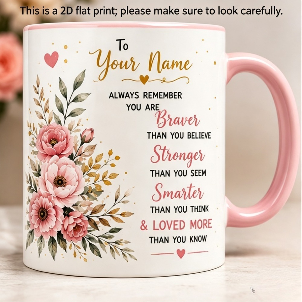 Coffee Tea Name - แก้วกาแฟพิมพ์ลาย 2D พร้อมชื่อสั่งทำพิเศษ แก้วเซรามิกส่วนตัว ของขวัญสำหรับเพื่อน คนรัก