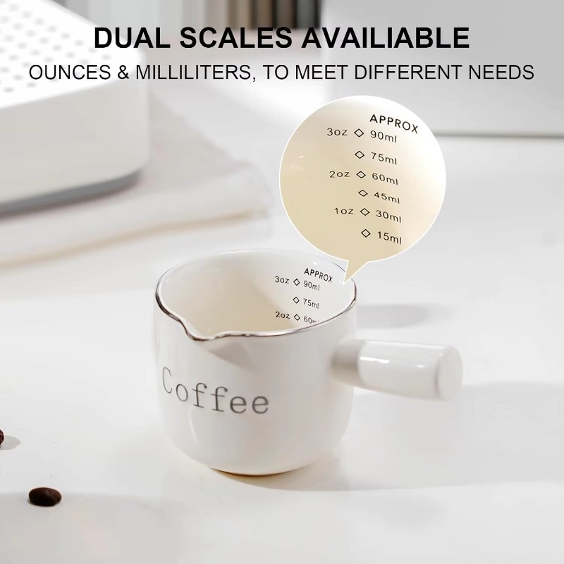 Coffee Tea With Milk - มินิถ้วยกาแฟเซรามิคพร้อมที่จับ V Shaped Spout ถ้วยนม Latte