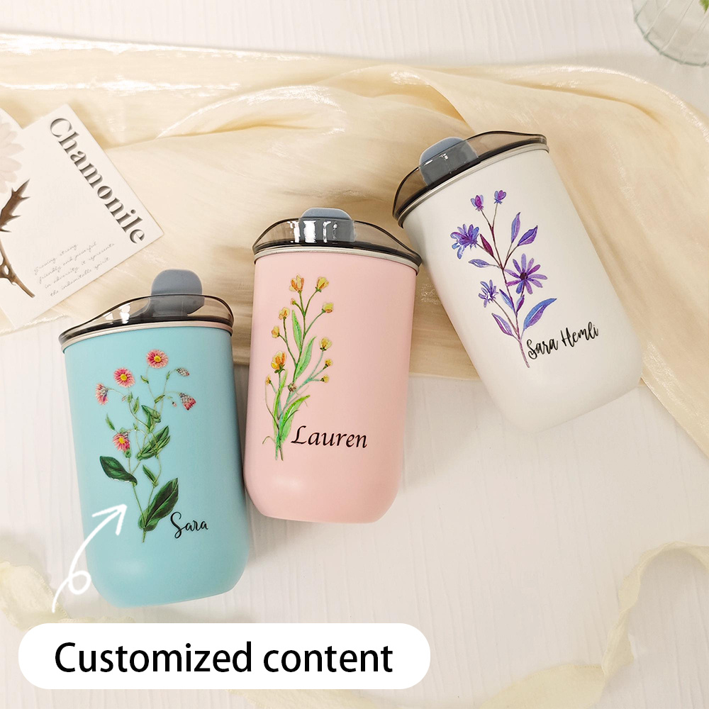 แก้วน้ำสแตนเลสลายดอกไม้ตามเดือ - Coffee Tea Name บทวิจารณ์และราคา