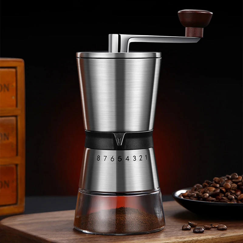 เครื่องบดกาแฟมือหมุนแบบปรับได้ - Burr Hand Grinder บทวิจารณ์และราคา
