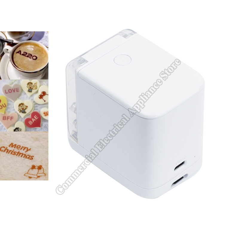 เครื่องพิมพ์อาหารแบบพกพา พิมพ์ - Coffee Tea Images บทวิจารณ์และราคา