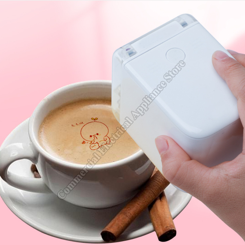 เครื่องพิมพ์อาหารแบบพกพา พิมพ์ - Coffee Tea Images บทวิจารณ์และราคา