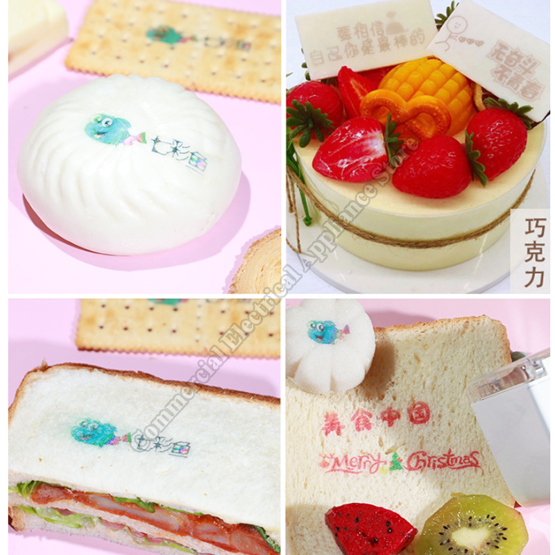 เครื่องพิมพ์อาหารแบบพกพา พิมพ์ - Coffee Tea Images บทวิจารณ์และราคา
