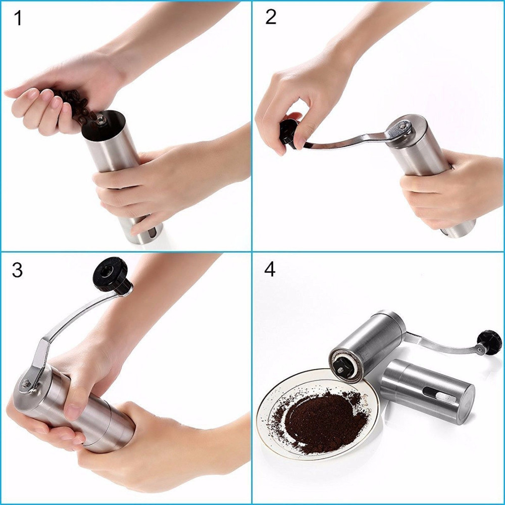 เครื่องบดกาแฟขนาดเล็ก สแตนเลสส - Burr Hand Grinder บทวิจารณ์และราคา