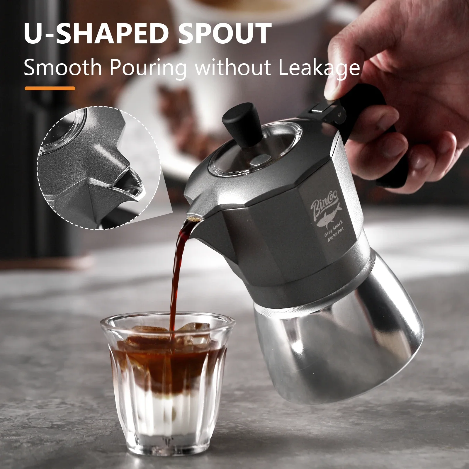 หม้อกาแฟโมก้าพอต Bincoo 2 ถ้วย - Moka Pot Stove บทวิจารณ์และราคา