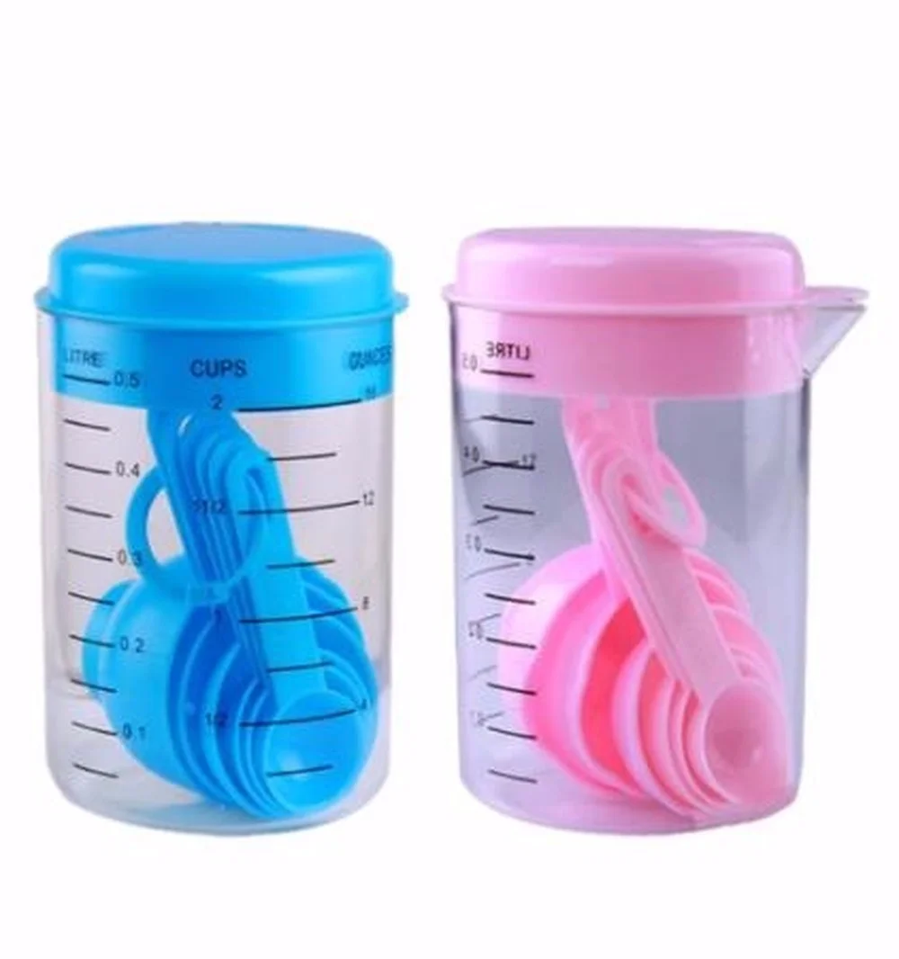 7 ชิ้น/เซ็ตถ้วยตวงพลาสติกและช้ - Coffee Tea And Sugar Set บทวิจารณ์และราคา