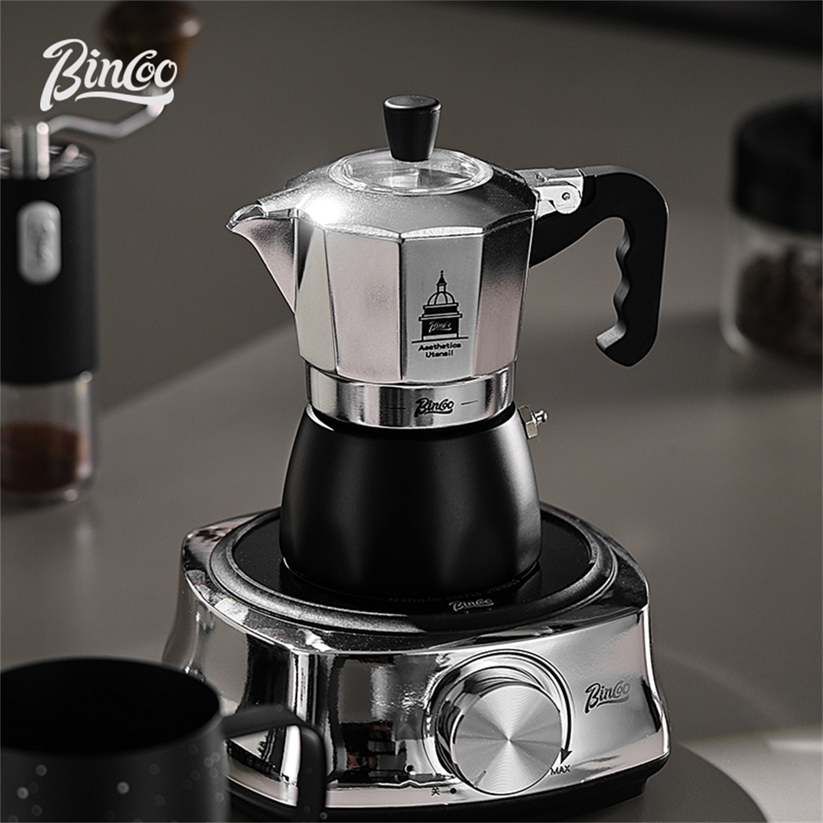 BINCOO วาล์วคู่ Moka Pot,Espre - Moka Pot Stove บทวิจารณ์และราคา