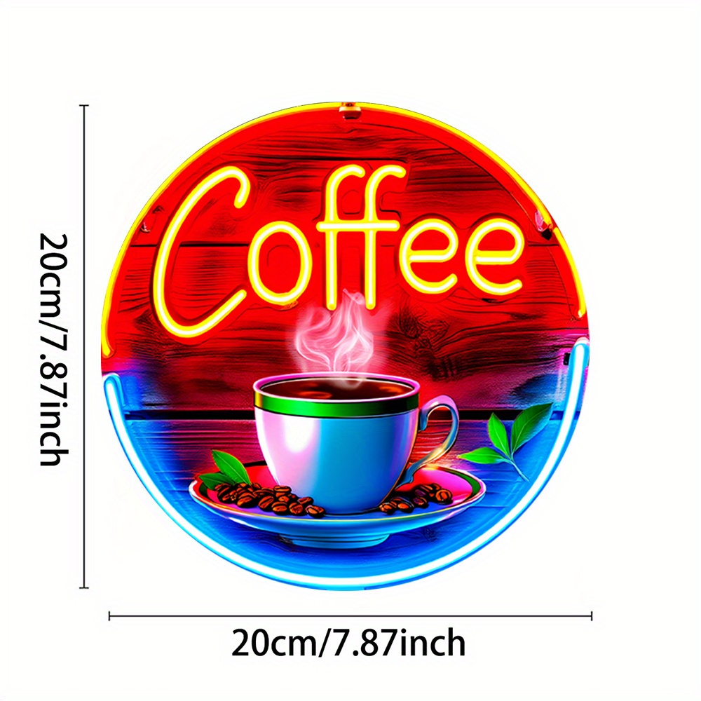 งานศิลปะติดผนังโลหะแบบแบน 2 มิ - Coffee Tea Name บทวิจารณ์และราคา