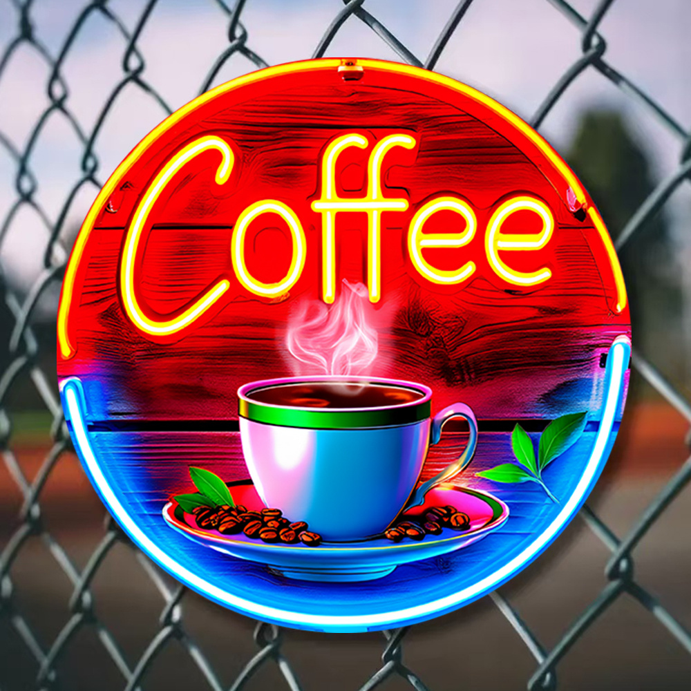 งานศิลปะติดผนังโลหะแบบแบน 2 มิ - Coffee Tea Name บทวิจารณ์และราคา
