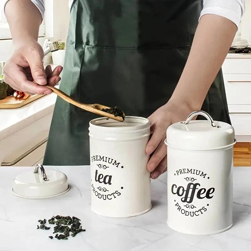 ชุดกระปุกโลหะทรงกลมสำหรับเก็บข - Coffee Tea Sugar บทวิจารณ์และราคา