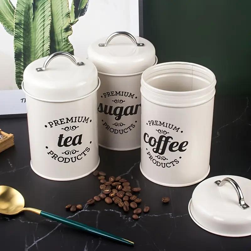 ชุดกระปุกโลหะทรงกลมสำหรับเก็บข - Coffee Tea Sugar บทวิจารณ์และราคา