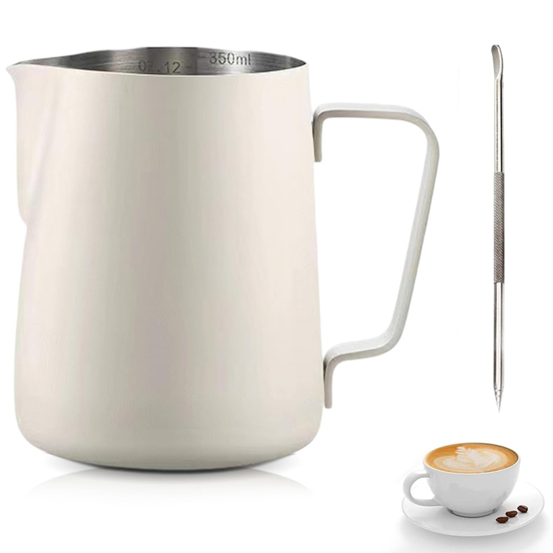 เหยือกนมสแตนเลสสำหรับวัดปริมาณ - Barista Milk Jug บทวิจารณ์และราคา