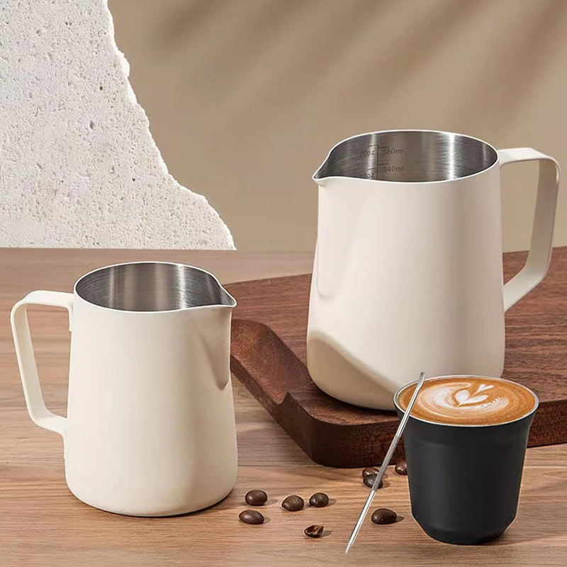 เหยือกนมสแตนเลสสำหรับวัดปริมาณ - Barista Milk Jug บทวิจารณ์และราคา
