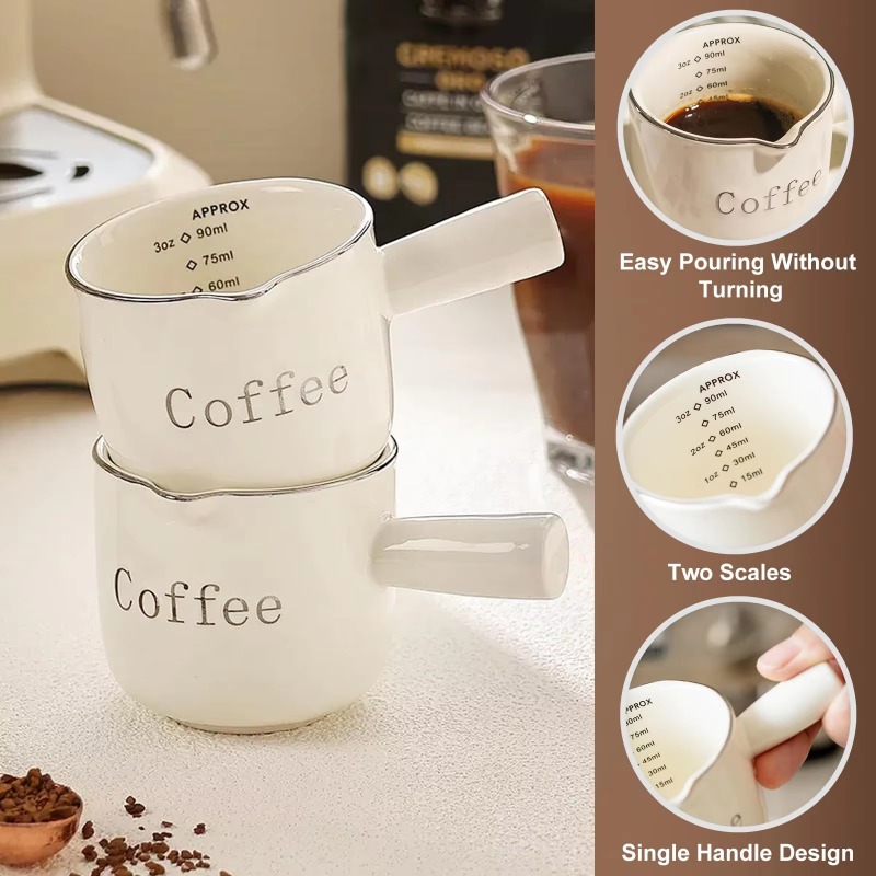 มินิถ้วยกาแฟเซรามิคพร้อมที่จับ - Coffee Tea With Milk บทวิจารณ์และราคา