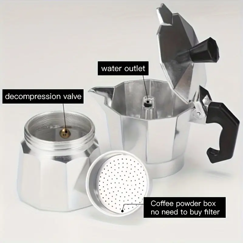 หม้อต้มกาแฟโมก้าอะลูมิเนียมแบบ - Moka Pot Stove บทวิจารณ์และราคา