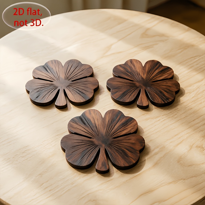 ชุดที่รองแก้วไม้รูปใบโคลเวอร์  - Coffee Tea And Sugar Set บทวิจารณ์และราคา