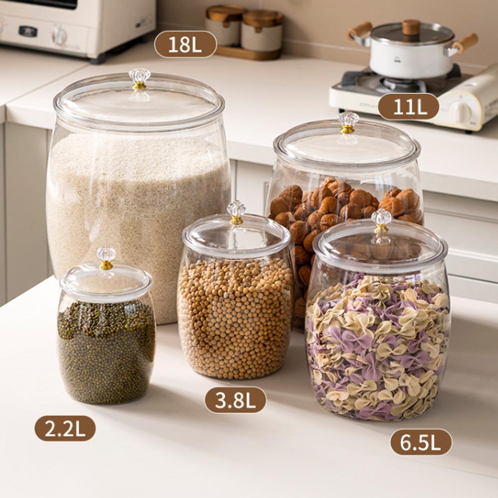 โหลพลาสติกใสขนาดใหญ่พร้อมฝาปิด - Coffee Tea Sugar บทวิจารณ์และราคา