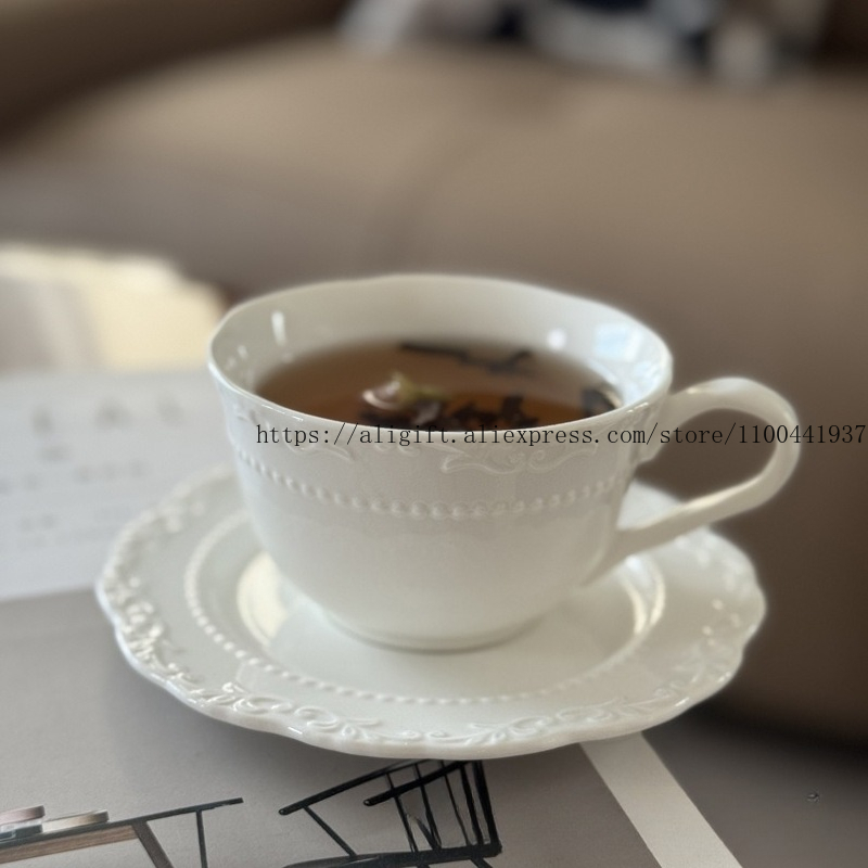 ฝรั่งเศสหรูหรานูนดอกไม้ถ้วยกาแ - Coffee Tea And Sugar Set บทวิจารณ์และราคา
