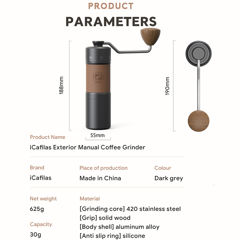 Icafilas เครื่องบดกาแฟด้วยตนเอ - Burr Hand Grinder บทวิจารณ์และราคา